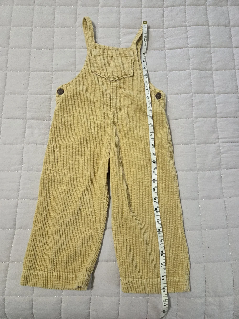 Zara Yellow Corduroy Kids Overalls Romper